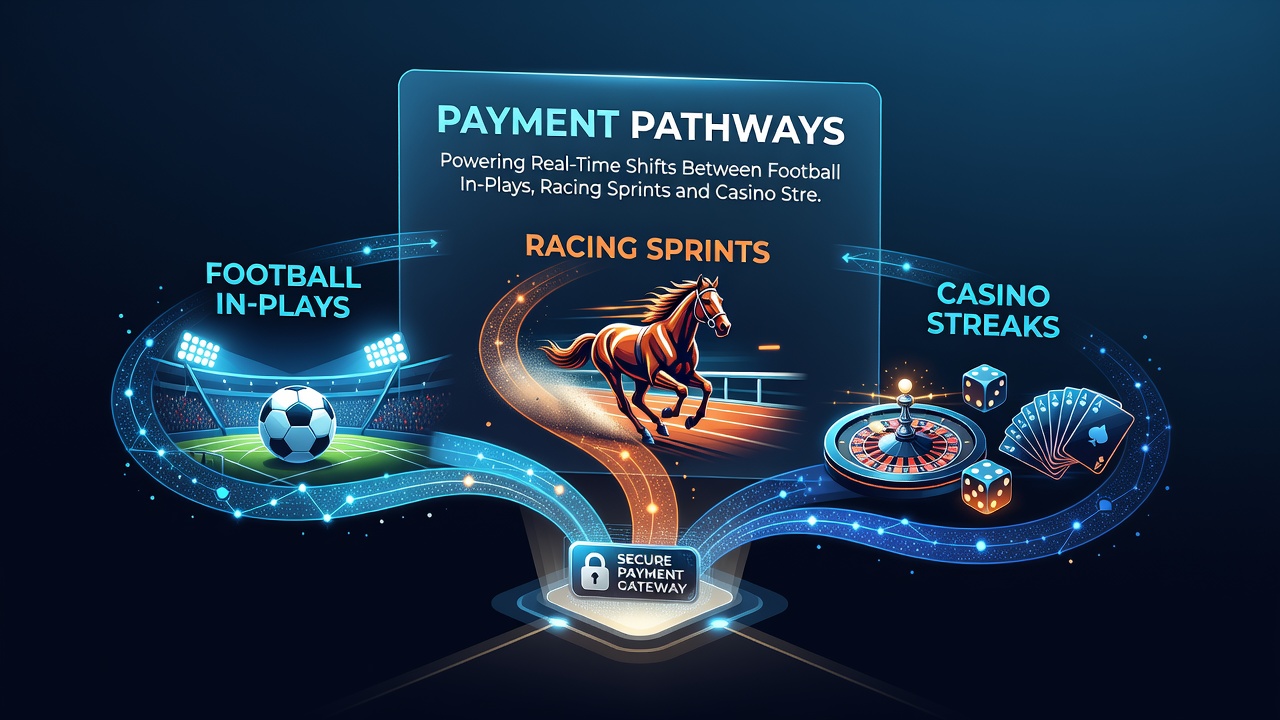 Mobile interface displaying real-time balance updates while switching between football, racing, and casino betting options