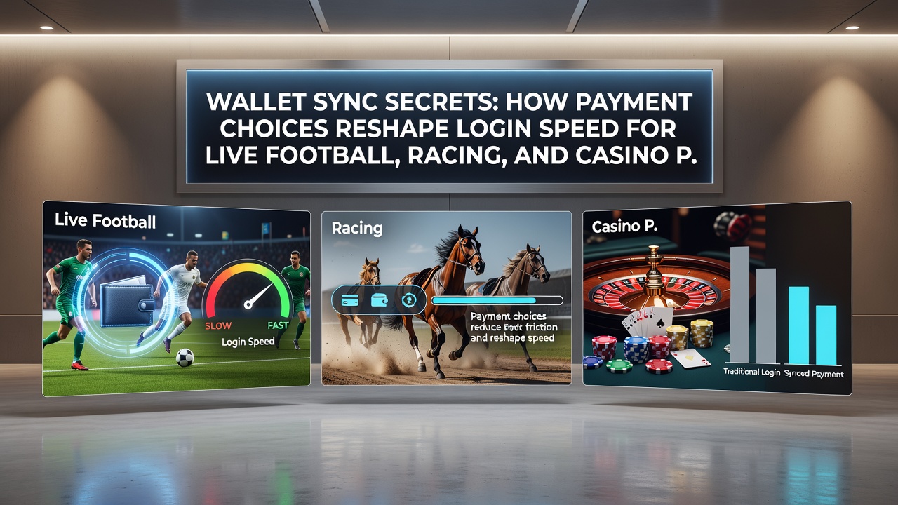 Diagram showing payment wallet synchronization reducing login steps during peak promotional periods for live sports and casino activities